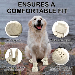 UGRASEA dog boots non-slip-sole offer stable footing on wet surfaces.