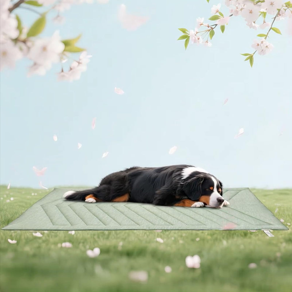 UIQELYS cooling mat ice green top shows breathable cooling surface for cooler naps