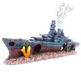 Ulifery shipwreck resin decor with vivid colors for a dramatic betta tank