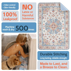 ULIGOTA 4-layer pad close-up showing soft top and waterproof layer for moisture lock