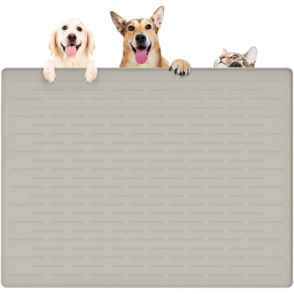 Ultibe large pet mat beige full setup reduces dining mess on floors