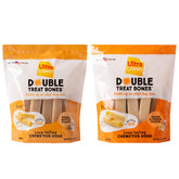 Ultra Chewy Double Treat Bones pack front shows a long-lasting chew for dogs