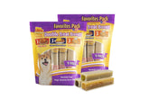 Ultra Chewy Favorites Double Treat Bones pack showing long-lasting chew for dogs.
