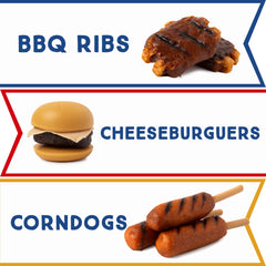 Ultra Chewy Taste of America sampler cheeseburgers image, flavor appeal for dogs.
