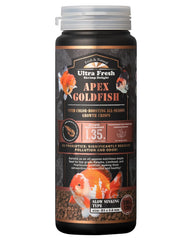 Ultra Fresh Apex Goldfish Color Boosting Crisps pack shot highlights premium ingredients and color-enhancing potential