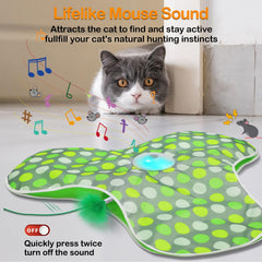 Umosis cat toy realistic-mouse-squeak stimulates hunting instincts and focus