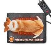 UNCN dog-cat heating pad 18x22 on floor provides cozy warmth for pets.