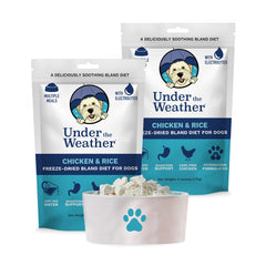 Under the Weather Bland Diet chicken rice pouch 6oz—a gentle, easy-to-digest meal for upset tummies.