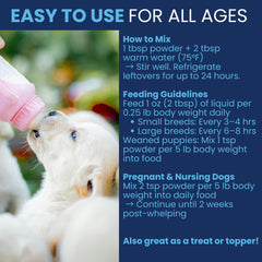 Under the Weather measuring scoop with powder for easy prep and feeding.