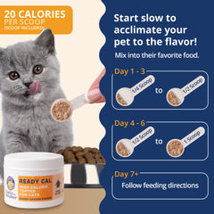 Under the Weather Ready Cal measuring scoop shows easy daily dosing.