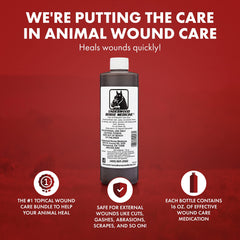 Underwood Horse Medicine baking soda dust — forms breathable protective layer after spray.
