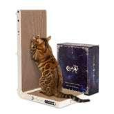 UniBlissy cat scratcher 25-3-inch L-shape front view promotes scratching and lounging