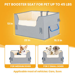 UNICITII dog car seat plush liner offers breathable soft comfort for travel.