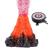 Uniclife volcano ornament in-tank view enhances aquarium visuals with a dramatic focal point.