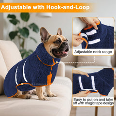 Unicorn Catcher dog bathrobe is machine washable and keeps softness