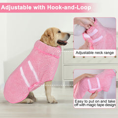 Unicorn Catcher dog bathrobe keeps pets warm in cold weather