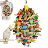 Unimaxlink parrot toy with coconut shell encourages safe chewing and beak conditioning