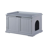 unipaws cat litter enclosure front view with hideaway litter area for tidier room