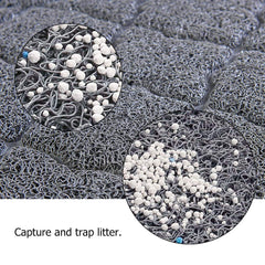 Unipaws mat side view shows deep grooves for litter capture