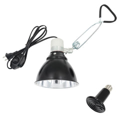 unipaws reptile heat lamp top view showcases compact clamp for terrariums.