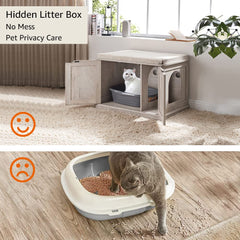 unipaws weathered grey interior view highlighting cat privacy space