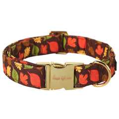 Unique Style Paws dog collar front view showing soft cotton and sturdy buckle