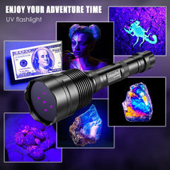 UniqueFire UV500 close-up of the five-LED array highlights high-intensity UV illumination.