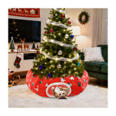 Uoiispet cat tunnel bed under tree skirt 36in cozy holiday hideaway and decor.