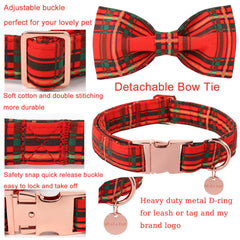 UP URARA PUP Christmas dog collar buckle close-up featuring durable metal clasp