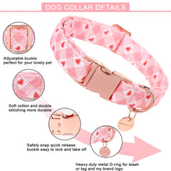UP URARA PUP pink heart collar on dog demonstrating everyday wearability