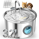 UPAWPIA cat water fountain body in stainless steel promotes durable hydration for pets.