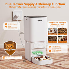UPAWPIA dog feeder 5G capacity image illustrating long-lasting portions