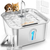 UPAWPIA large cat water fountain in stainless steel for durable hydration