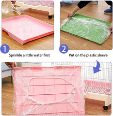 Upcessory waterproof liner holds liquids and debris, improving tray sanitation.