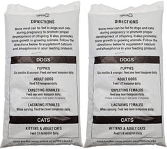 UPCO Bone Meal two 1lb bags close-up, natural bone-support supplement for pets.