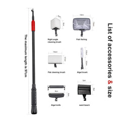 UPETTOOLS brush reaches corners, cleaning glass and decorations efficiently.