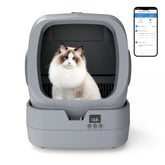 UPFAS Automatic Litter Box drum-cleaning view shows quick maintenance after use.