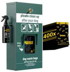 UPGORILO dog waste station exterior front view for reliable outdoor waste management.