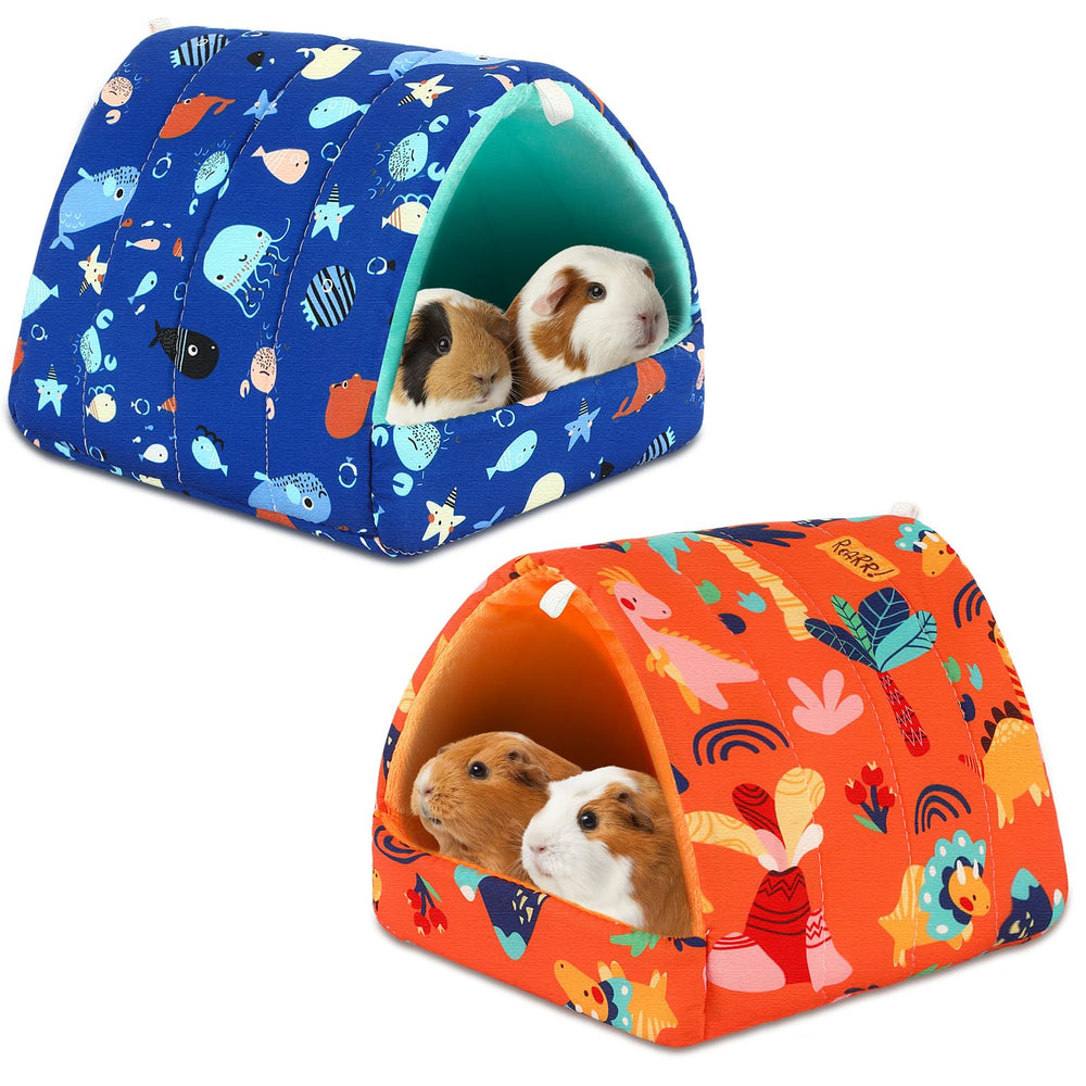 UPINS guinea pig bed inside view shows cozy, soft fleece for warm resting