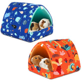 UPINS guinea pig bed inside view shows cozy, soft fleece for warm resting