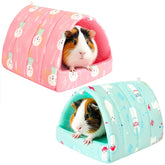 UPINS guinea pig bed inside view demonstrates a snug, secure hideout for small pets.