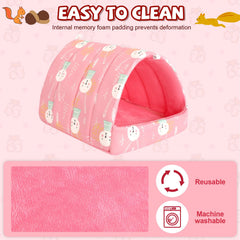 UPINS guinea pig bed washable fleece proves easy cleaning after adventures.