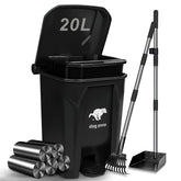 Uppcasir dog poop trash can outdoor with pedal lid for hands-free waste disposal