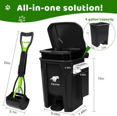 Uppcasir foldable pooper scooper shown for easy, long-reach cleaning.