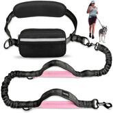 Uppetly hands-free dog leash waist belt enables secure, hands-free walking during runs.