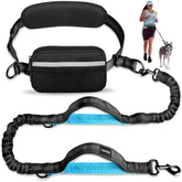 Uppetly hands-free leash with zipper pouch during a walk for phone access
