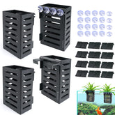 Uprony black aquarium plant holder 4 pcs set, supports plants for healthier root flow in tanks.