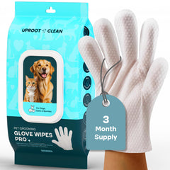 Uproot Clean QuickClean Gloves Pro close-up for mess-free paw cleaning on muddy paws