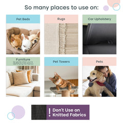 Uproot Cleaner Pro on couch removing fur for a cleaner living space