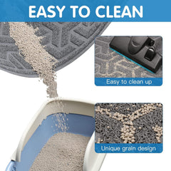 UPSKY Cat Litter Mat easy to clean with vacuum or hose.